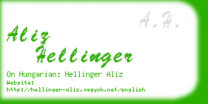 aliz hellinger business card